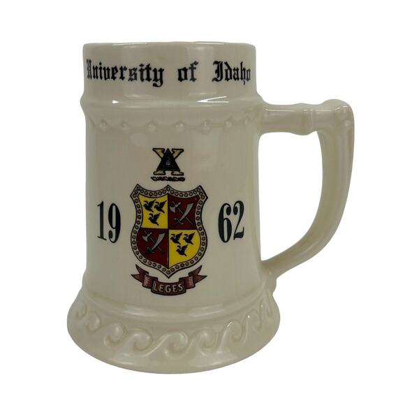 Vintage University of Idaho Vandals Collegiate Stein Coffee Mug 1962 - Picture 1 of 7